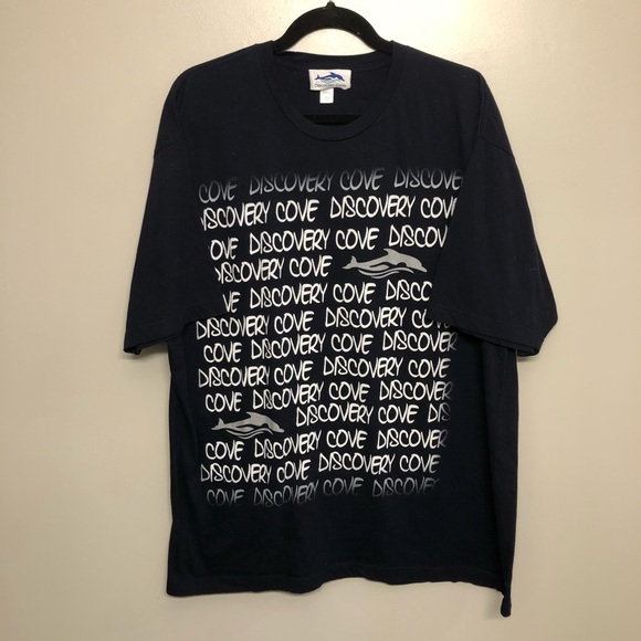 Discovery cove dolphin t shirt navy blue 2XL - Picture 1 of 6